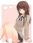  1girl amagami brown_hair kamizaki_risa long_hair nishikawa_ari pleated_skirt school_uniform skirt solo sweater 