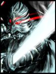  glowing glowing_eyes highres jorogumo karas mask otoha_(karas) sword weapon 