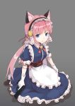  1girl aliter android animal_ears blue_eyes cat_ears clarion cyborg doll_joints highres koukaku_no_pandora long_hair maid maid_headdress pink_hair solo twintails 