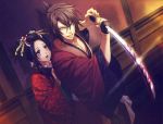  brown_eyes brown_hair hakuouki_shinsengumi_kitan kazuki_yone okita_souji_(hakuouki) yukimura_chizuru 