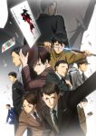  6+boys absurdres amari_(joker_game) black_hair black_necktie brown_hair card fedora formal fukumoto_(joker_game) hat hatano_(joker_game) highres jitsui_(joker_game) joker_game kaminaga_(joker_game) katana key_visual miyoshi_(joker_game) multiple_boys necktie odagiri_(joker_game) official_art sakuma_(joker_game) short_hair suit sword tazaki_(joker_game) weapon yuuki_(joker_game) 