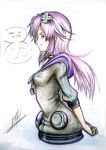  1girl adult_neptune highres isaki_tanaka long_hair neptune_(series) profile purple_eyes purple_hair 
