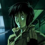  1girl artist_request bob_cut cyberpunk cyborg fingerless_gloves ghost_in_the_shell gloves highres jacket kusanagi_motoko looking_at_viewer mirror realistic reflection science_fiction 