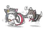  /\/\/\ ahoge animal_ears animalization cat cat_ears cat_tail colored_pencil_(medium) commentary_request dainamitee dog dog_ears hair_ornament headband japanese_clothes kantai_collection musical_note no_humans nontraditional_miko remodel_(kantai_collection) shigure_(kantai_collection) simple_background spoken_musical_note sweatdrop tail traditional_media white_background yamashiro_(kantai_collection) 