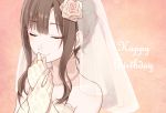  brown_hair closed_eyes long_hair mizumoto_yukari veil 