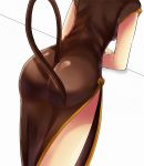  1girl ass back bare_arms black_dress breasts cat_girl cat_tail china_dress chinese_clothes dress dutch_angle from_behind kuromitsu_(kyoukai_no_rinne) kyou_(karankoron) kyoukai_no_rinne leaning_forward medium_breasts out_of_frame short_sleeves side_slit skin_tight solo tail tail_through_clothes white_background 