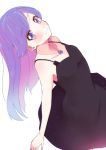  aikatsu! blush dress hikami_sumire long_hair necklace purple_eyes violet_hair 