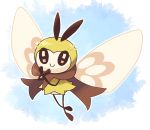  highres insect_wings no_humans pokemon pokemon_(creature) pokemon_(game) pokemon_sm reiesu_(reis) ribombee scarf solo white_background wings 