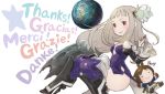  1girl boots bravely_default_(series) bravely_second:_end_layer flower hair_flower hair_ornament highres ikusy long_hair long_sleeves magnolia_arch official_art planet silver_hair smile thick_thighs thigh-highs thighs 