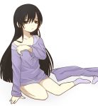  1girl black_eyes black_hair catmouth character_request looking_at_viewer simple_background sweatdrop white_background 