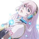  blue_eyes glow glowing glowing_eyes headphones headset lowres matsudo_aya megurine_luka nail_polish oekaki pink_hair tattoo vocaloid 