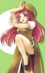  braid china_dress chinadress chinese_clothes hat hitoshise hong_meiling long_hair purple_eyes red_hair redhead touhou twin_braids violet_eyes 