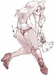  ass blush breath_of_fire breath_of_fire_iii bunny_ears bunny_girl bunny_tail bunnysuit dr.p glasses high_heels legs leotard momo_(breath_of_fire) monochrome pantyhose pink rabbit_ears shoes tail 