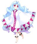  blue_hair dress feet long_hair nakatomi_ryo nakatomi_ryou red_eyes very_long_hair 