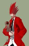  demon_tail dorohedoro en kikurage_(dorohedoro) necktie no_eyebrows red_hair redhead tail 