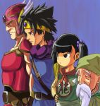  black_hair dragon_quest dragon_quest_iii fighter_(dq3) mage_(dq3) male manly multiple_boys neko_(hansinn) roto soldier_(dq3) twintails 