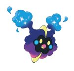  cosmog highres no_humans official_art open_mouth pokemon pokemon_(creature) pokemon_(game) pokemon_sm solo sparkle yellow_eyes 