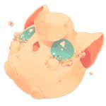  aqua_eyes crying crying_with_eyes_open full_body hideko_(l33l3b) jigglypuff no_pupils open_mouth pokemon pokemon_(creature) solo teardrop tears transparent_background 