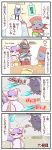  4koma bisharp cloyster comic commentary_request highres mienshao no_humans pokemon sawk sougetsu_(yosinoya35) translation_request weavile 