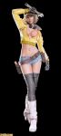  1girl 3d belt boots breasts cidney_aurum cleavage cropped_jacket final_fantasy final_fantasy_xv hat midriff navel official_art panties short_shorts shorts solo square_enix thigh-highs underwear 