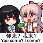 chibi fujiwara_no_mokou houraisan_kaguya lowres shangguan_feiying tagme