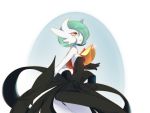  1girl alternate_color ass black_dress breasts dress flat_ass gardevoir green_hair mega_evolution mega_gardevoir no_humans orange_eyes panties pokemon pokemon_(game) pokemon_oras pokemon_xy shiny_pokemon short_hair skinny small_breasts sticky_(stickysheep) underwear upskirt 