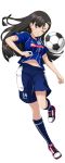  black_hair football football_uniform girls_und_panzer long_hair nishi_kinuyo sportswear 