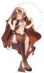 1girl animal_ears bangle bell blanket bracelet braid breasts brown_hair brown_legwear closed_eyes closed_mouth cow_ears cow_horns crossed_legs full_body horns jewelry long_hair medium_breasts navel o-ring original personification simple_background single_thighhigh sitting skirt smile solo sparkle star star_print taurus thigh-highs twin_braids twintails very_long_hair white_background zorim 