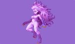  1girl abysswolf claws esper final_fantasy final_fantasy_vi floating monster_girl multicolored_hair navel pixel_art purple_background purple_hair purple_skin tina_branford trance_tina_branford two-tone_hair 