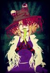  1girl hat long_tongue moriya_suwako tabazi tagme touhou yellow_eyes 