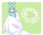  1girl bishoujo_senshi_sailor_moon blue_hair chinese_clothes comadori717 dress green_eyes hair_ornament heart nipasu sitting solo 