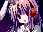  bad_id bunny_ears headphones necktie purple_hair rabbit_ears rairateru reisen_udongein_inaba smile touhou 