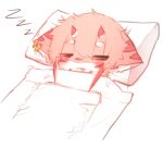  artist_request bed dragon furry pink_hair short_hair sleeping 