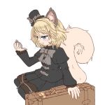  artist_request blonde_hair blue_eyes briefcase furry open_mouth short_hair squireel 