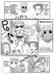  comic gouguru ikamusume kojiro_(pokemon) monochrome musashi_(pokemon) pokemon shinryaku!_ikamusume splatoon translated 
