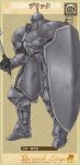  1boy armor berwick_saga derrick_(berwick_saga) official_art shield solo 
