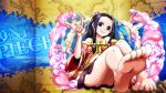  1girl barefoot black_hair blue_eyes boa_hancock child feet heart long_hair one_piece sitting skirt smile soles solo source_request toes younger 