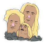  alolan_dugtrio blonde_hair dugtrio giorgio_tsoukalos he-man long_hair meme nicholas_cage no_humans pokemon pokemon_(creature) pokemon_sm short_hair tagme what 