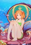  1girl animal barefoot bikini feet fish sakura_trick smile sonoda_yuu swimsuit underwater 