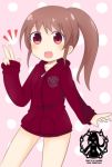  1girl bare_legs bottomless female long_sleeves naked_hoodie no_panties no_pants saki solo takakamo_shizuno 