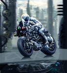  artist_request bodysuit helmet motorcycle original outdoors sky solo tagme vehicle 