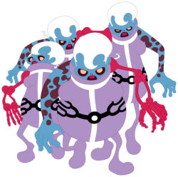  4girls blue_skin bodysuit breasts colored_skin cool_cool_toon full_body grey_bodysuit gyoubu_ippei jpeg_artifacts looking_at_viewer lowres medium_breasts multiple_girls no_humans official_art old old_woman red_eyes simple_background skeletal_arm sleeveless sleeveless_bodysuit snk tachi-e third-party_source toon_(style) walking walking_towards_viewer white_background white_hair yellow_eyes 