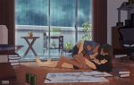  2girls animated animated_gif asami_sato couple female korra multiple_girls raining the_legend_of_korra yuri 
