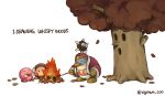  artist_request eating fire food king_dedede kirby kirby_(series) whispy_woods 