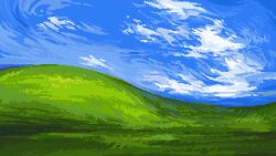  blue_sky clouds cloudy_sky day field grass hexh landscape microsoft_windows nature no_humans original outdoors scenery sky windows_xp 