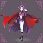  anko_(ultimate_zekkouchou) cape character_request looking_at_viewer md5_mismatch purple_hair red_eyes yu-gi-oh! 