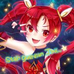  1girl alternate_costume alternate_hair_color blush fang jinx_(league_of_legends) league_of_legends magical_girl smile solo star_guardian_jinx tied_hair twintails 