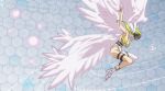 1girl angel angel_wings angewomon animated blonde_hair breasts digimon digital_monster feathers large_breasts nail_polish tagme wings 