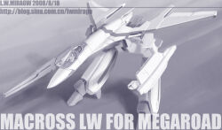  2008 canopy_(aircraft) dated english_commentary english_text gerwalk greyscale gunpod helmet machinery macross mecha mecha_pilot_suit monochrome original pilot pilot_suit robot science_fiction signature space_helmet spacesuit title web_address 