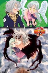 1girl couple elizabeth_liones estarossa nanatsu_no_taizai silver_hair